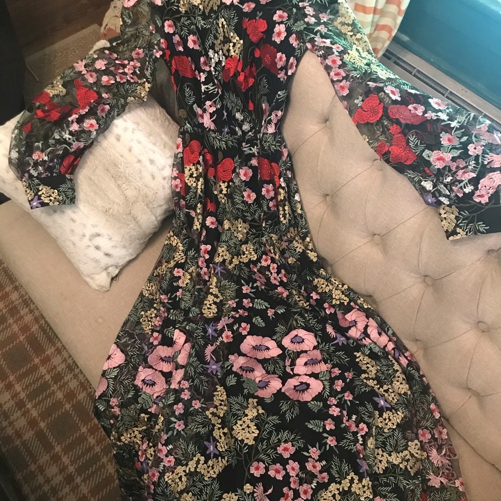 ASOS embroidered maxi dress